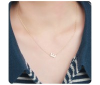 Silver Initial Letter Necklace E SPE-5545